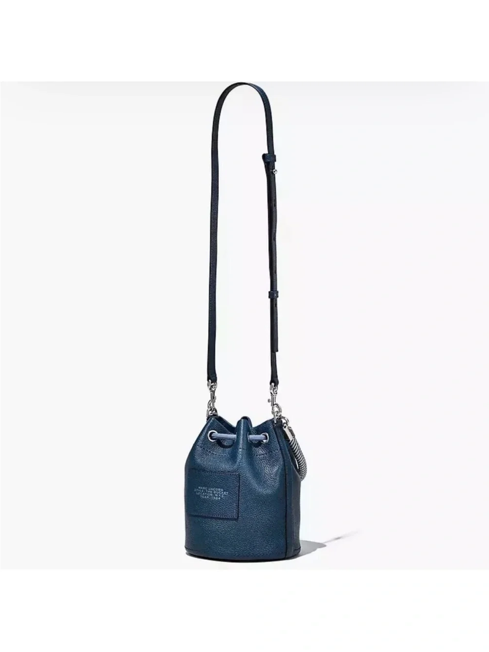 Marc Jacobs The Bucket Bag – Blue Pebbled Leather | Rope Handle | Crossbody